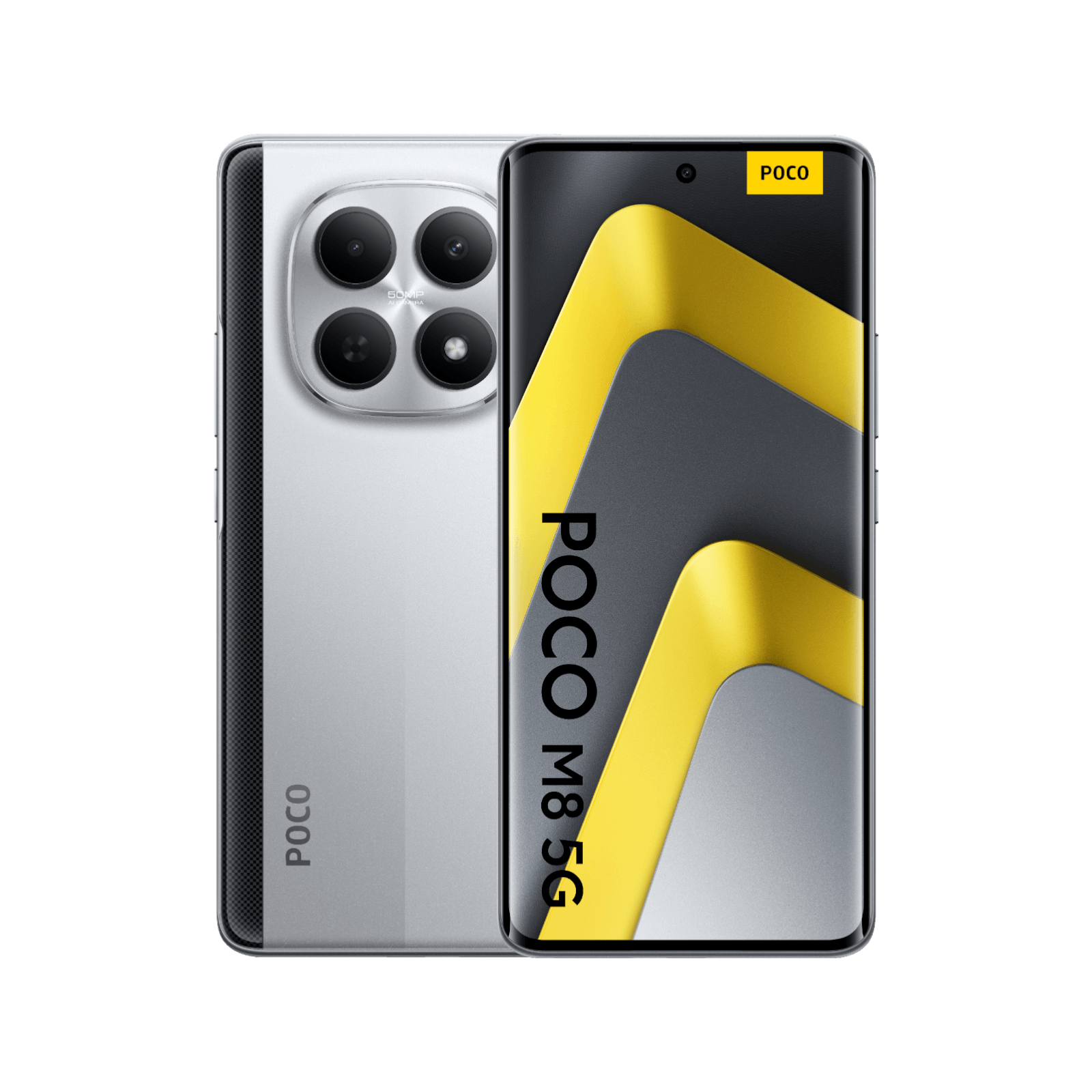 POCO M8 5G srebrny przód tył