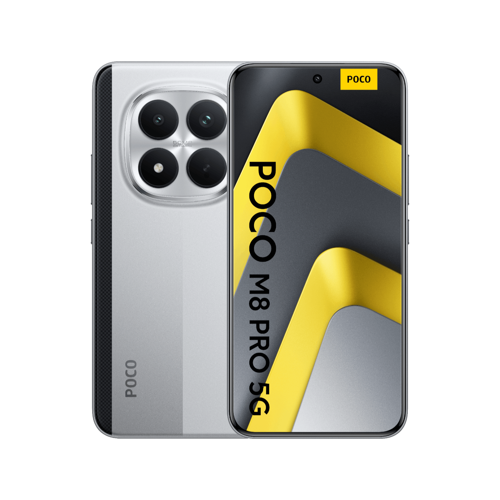 POCO M8 Pro 5G srebrny przód tył