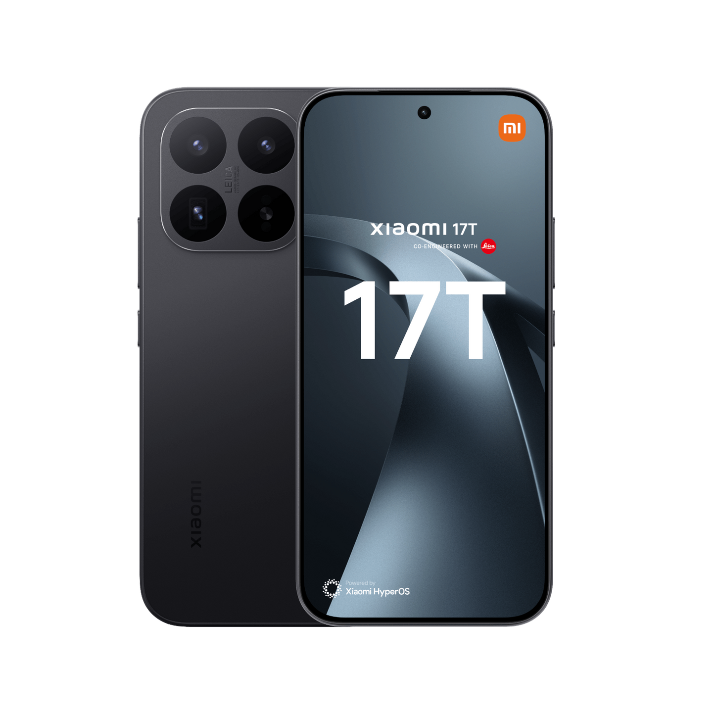 Telefon Xiaomi 17T Czarny Przód i tył