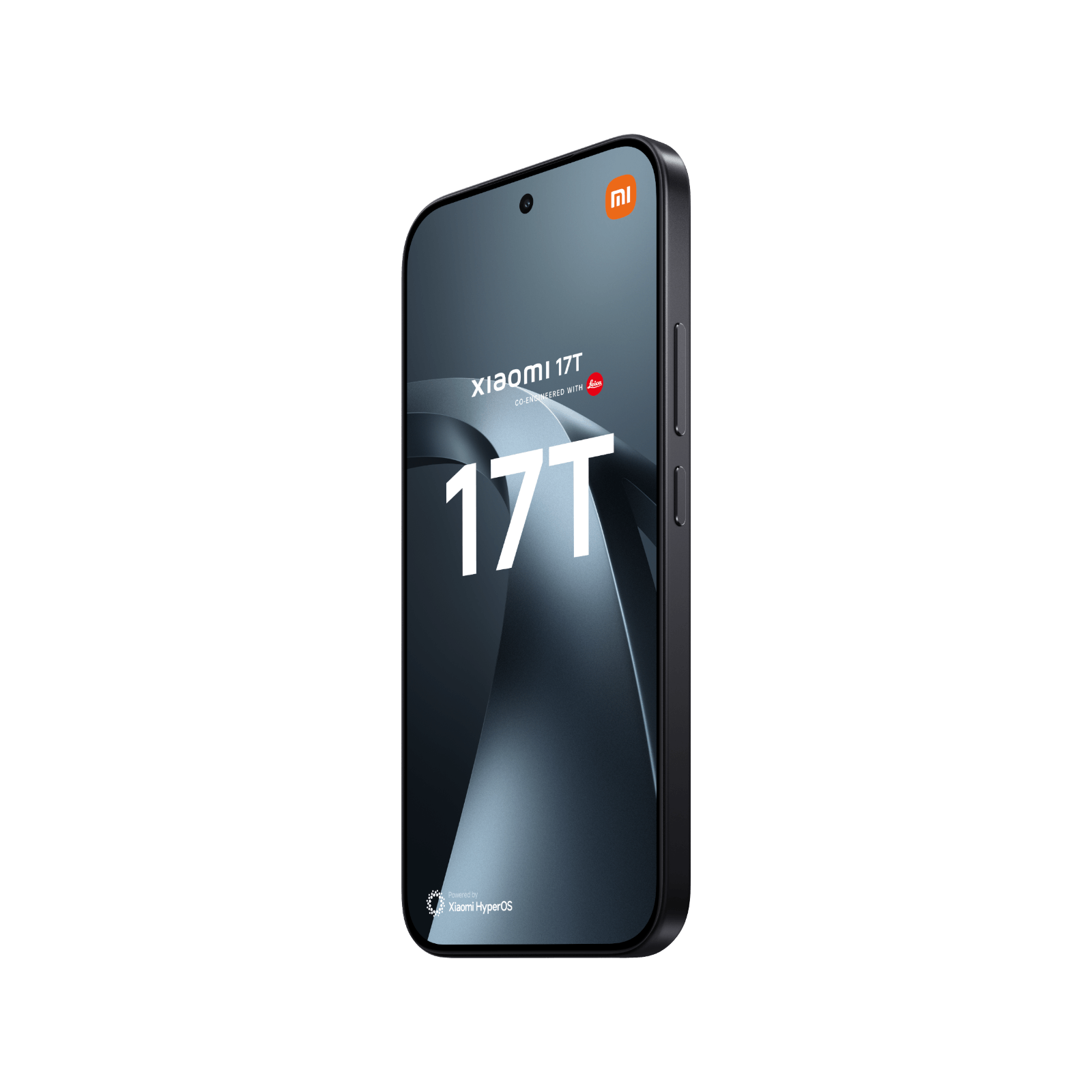Telefon Xiaomi 17T Czarny Prawy, przedni bok