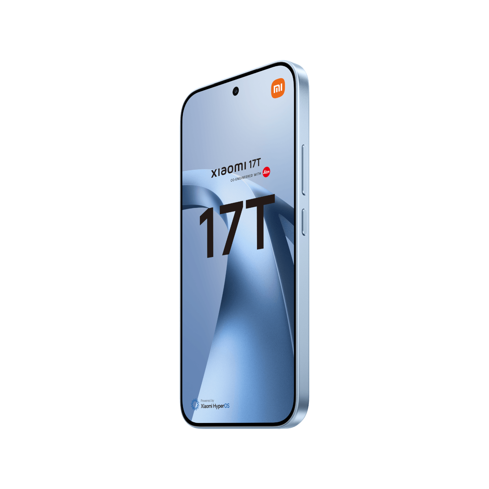 Telefon Xiaomi 17T Jasnoniebieski Prawy, przedni bok