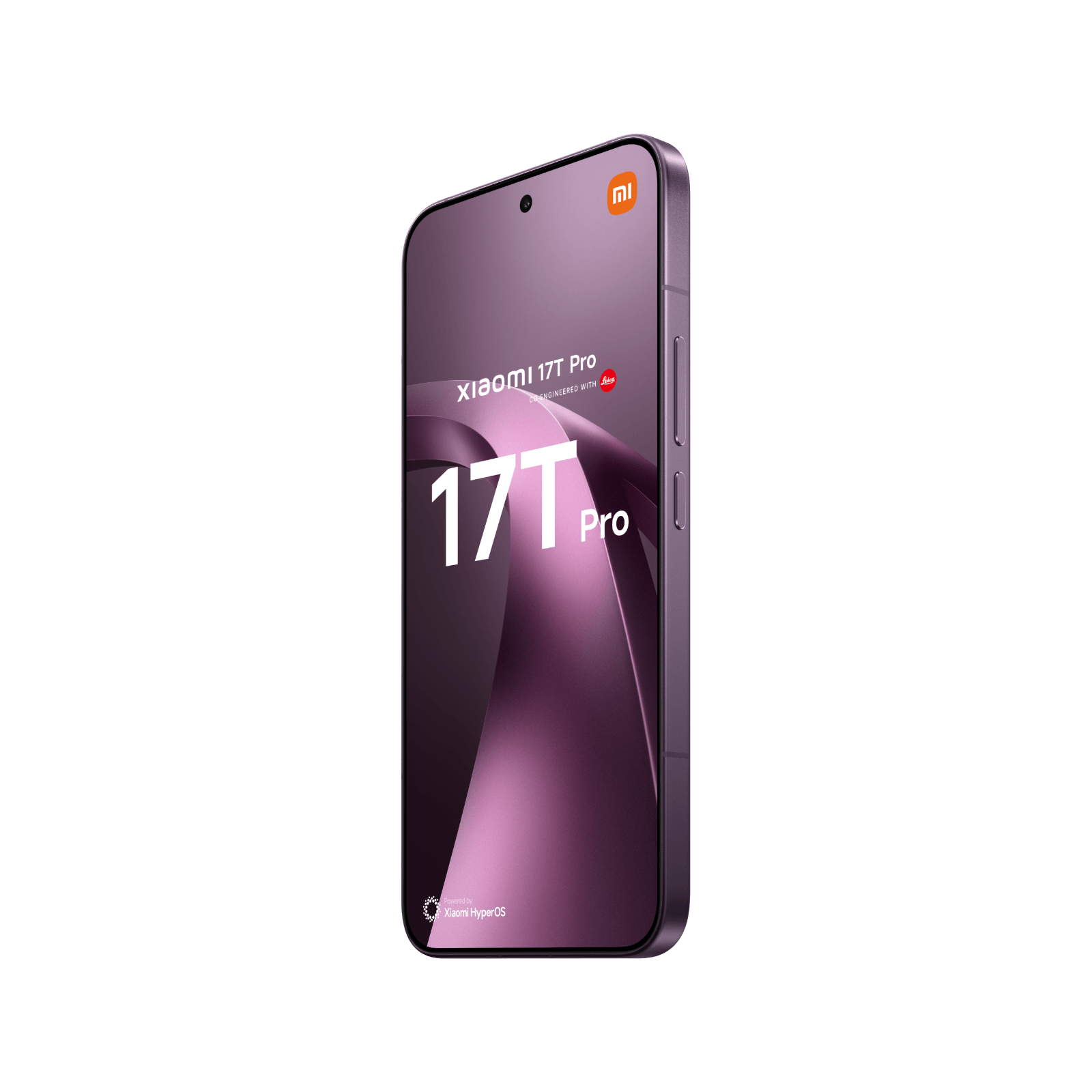 Xiaomi 17T Pro Violet Przedni, prawy bok