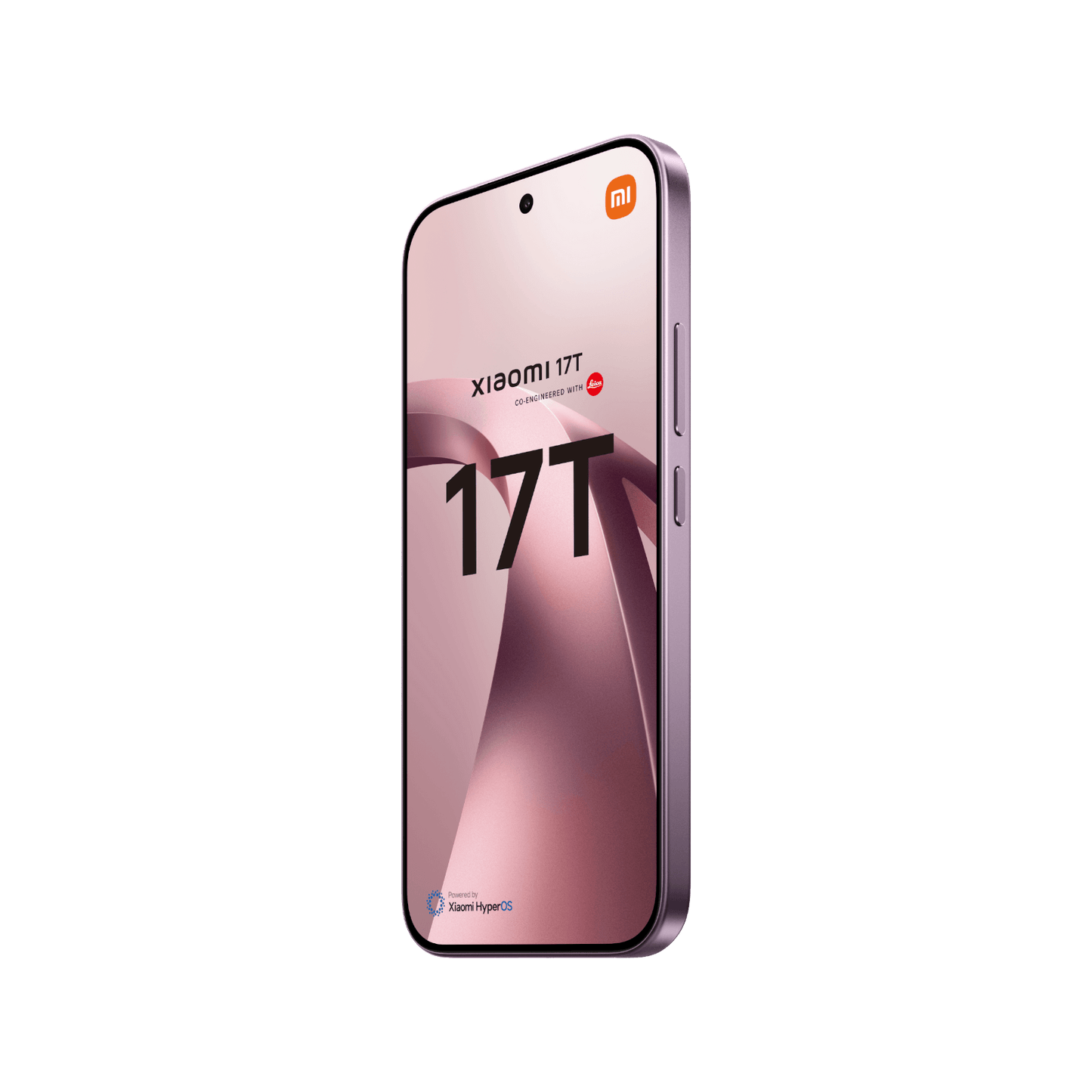 Smartfon Xiaomi 17T Violet Przedni, prawy bok