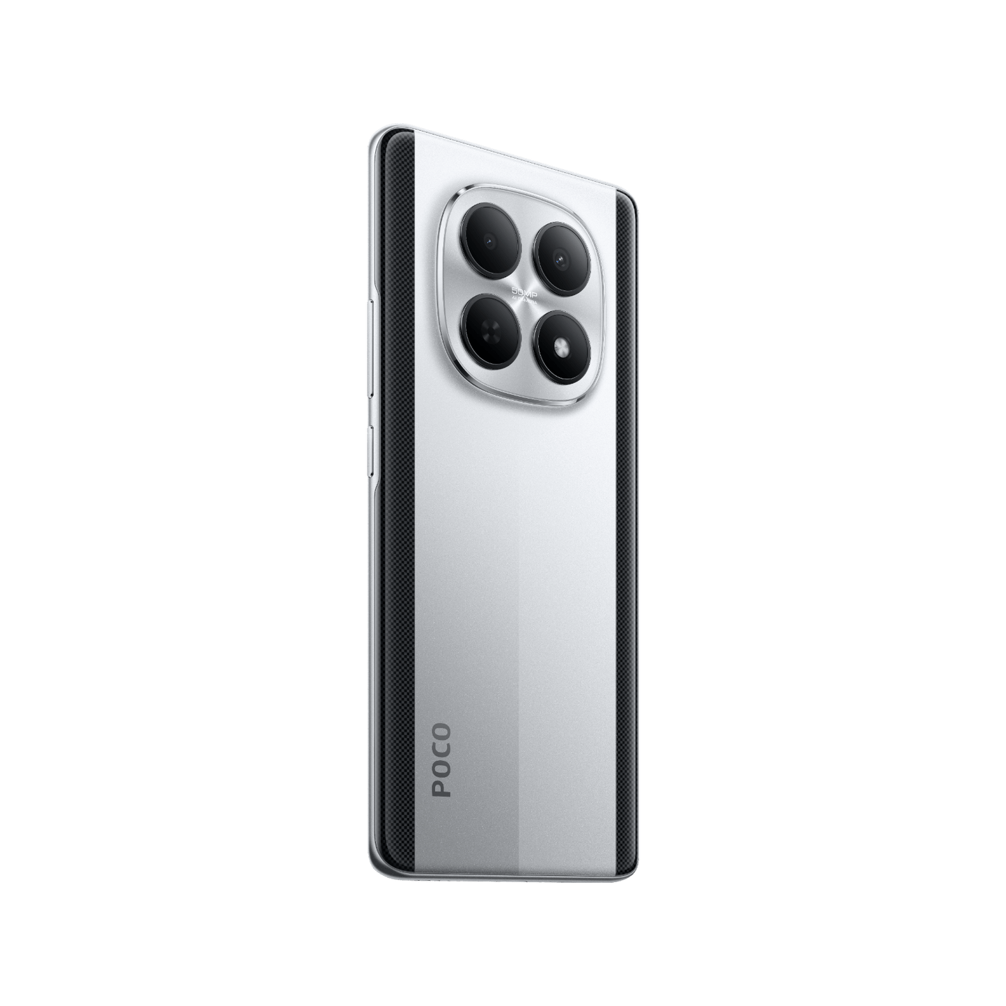 POCO M8 5G srebrny tył bok