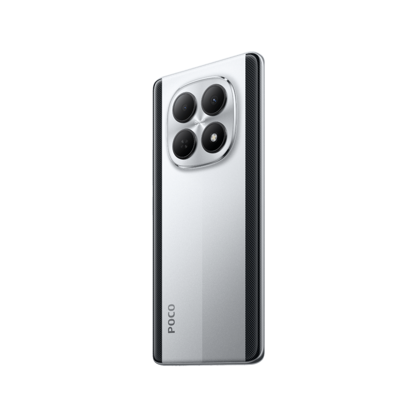 POCO M8 5G srebrny tył bok 2