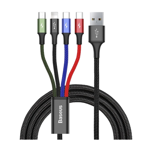 Baseus Fast 4-in-1 Lightning - Micro USB - 2x USB Type-C 1.2m