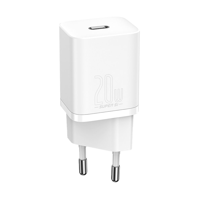 Ładowarka Baseus Super Si 1C USB-C do Lightning 1m, Biała (TZCCSUP-B02)