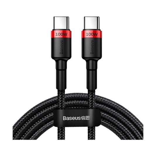 Kabel USB-C do USB-C Baseus Cafule 2m, Czarno-czerwony (CATKLF-AL91)