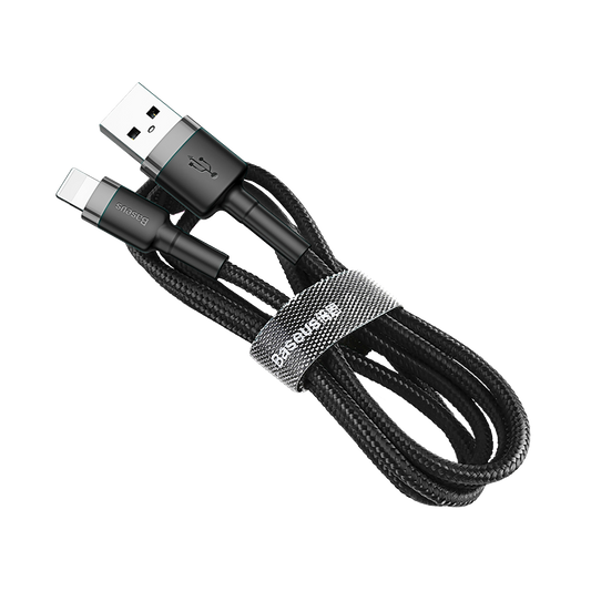 Kabel USB-A Lightning Baseus Cafule 1.5A 2m Czarno-szary